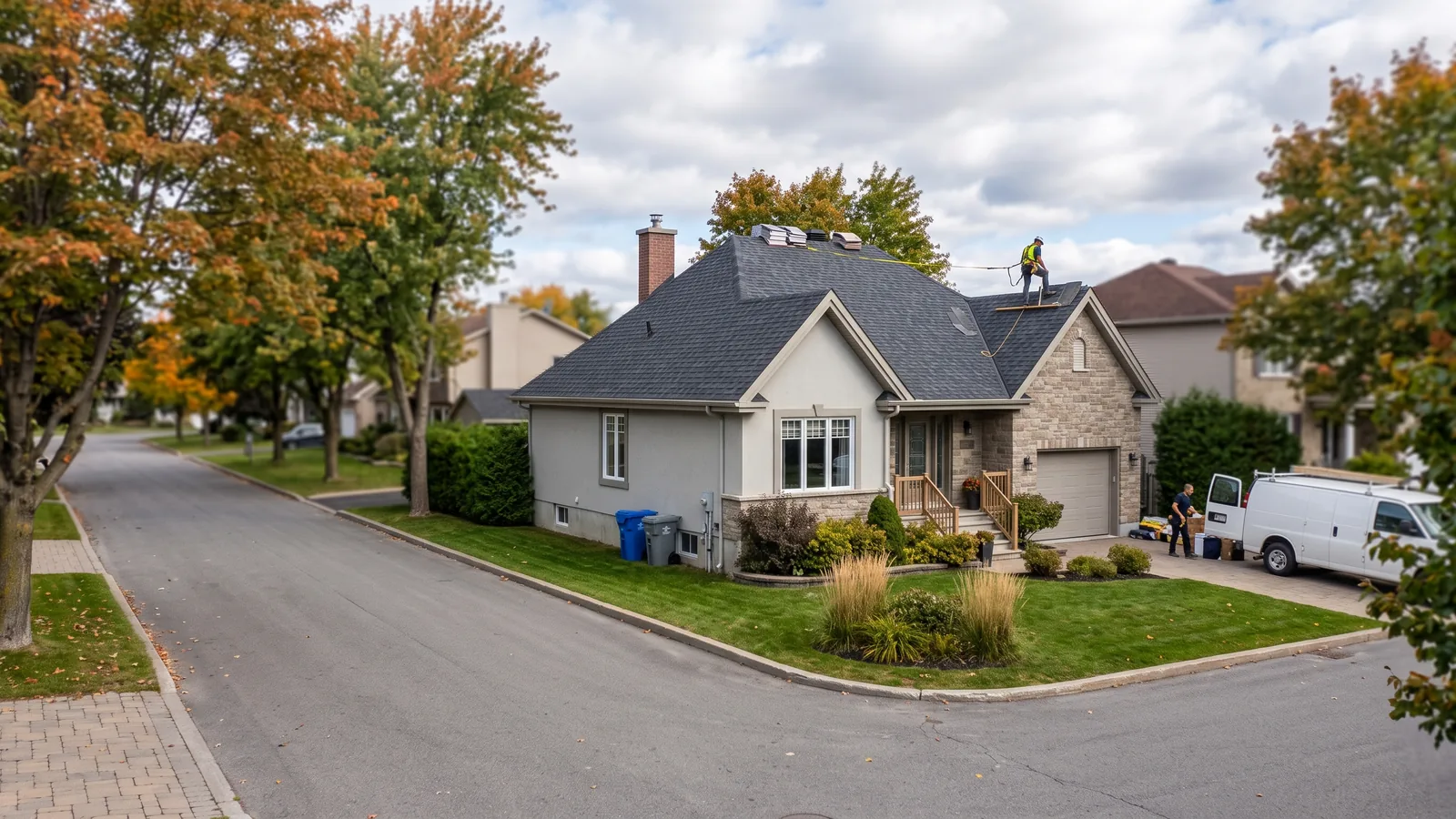 Travaux de toiture résidentielle à Blainville, Québec