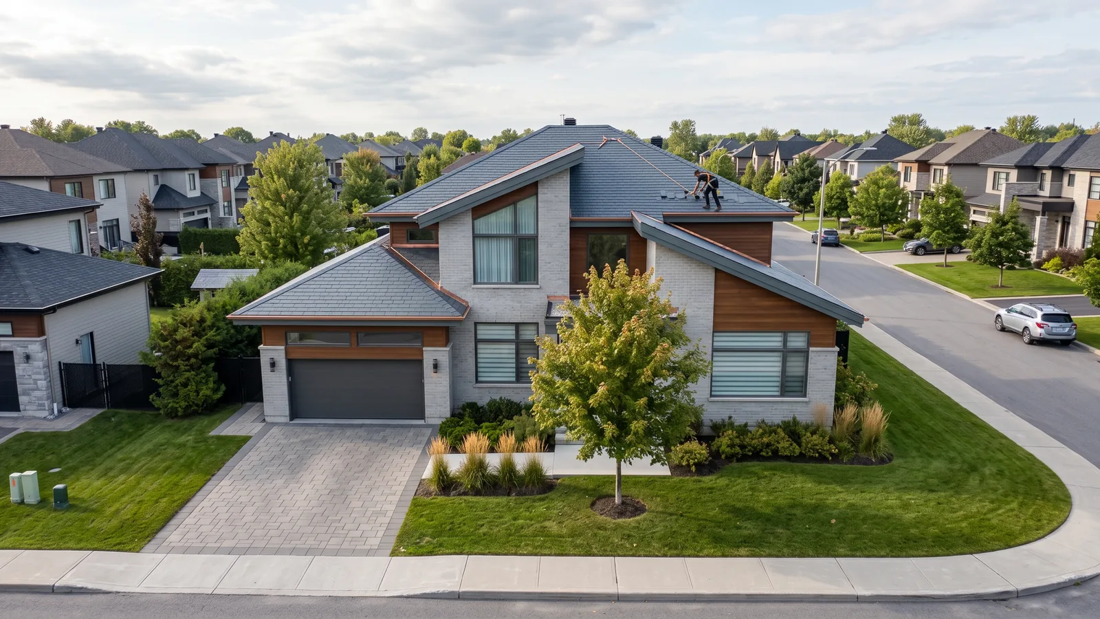 Travaux de toiture résidentielle à Brossard, Québec