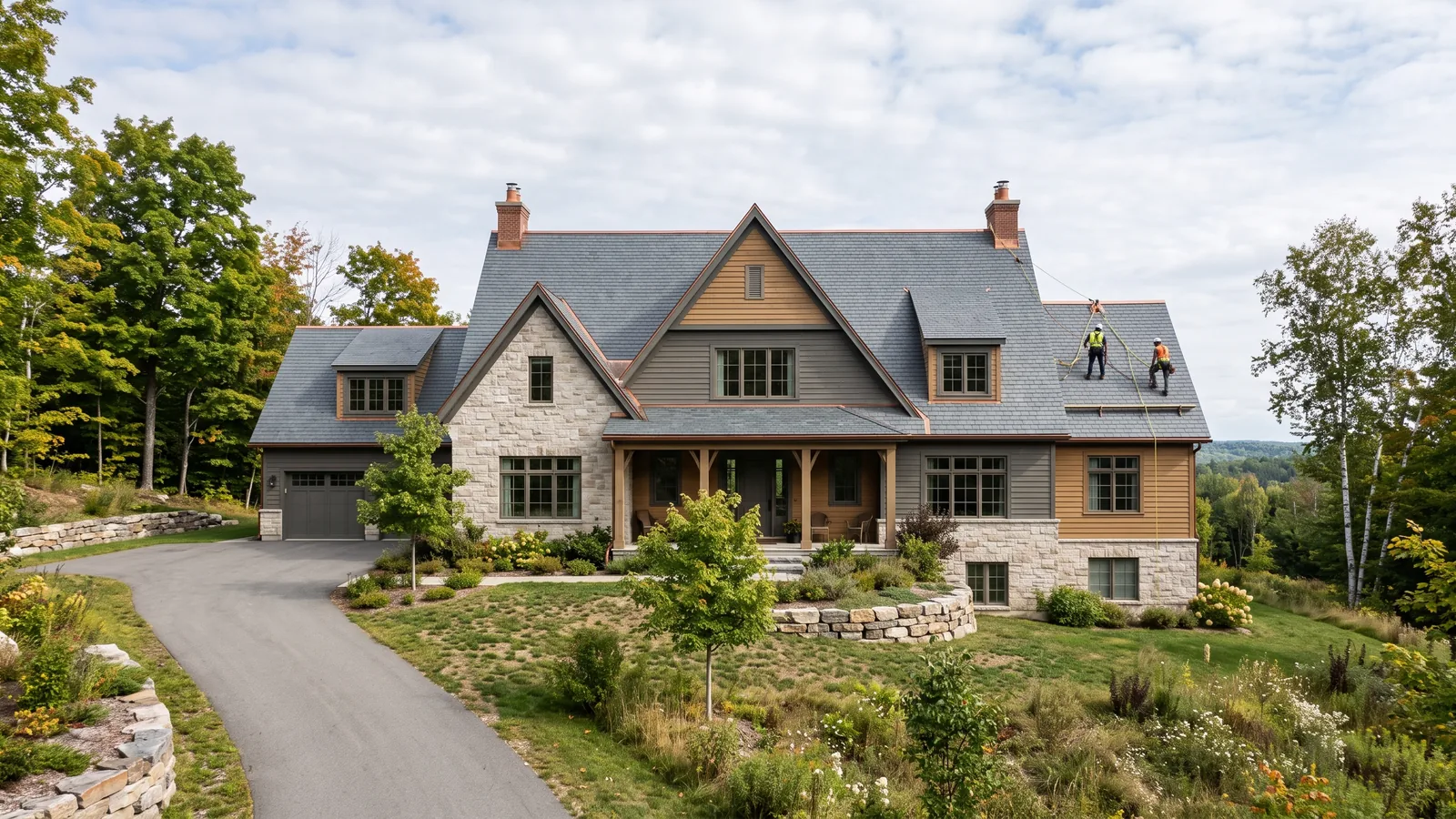 Maison et toiture résidentielle à Sherbrooke
