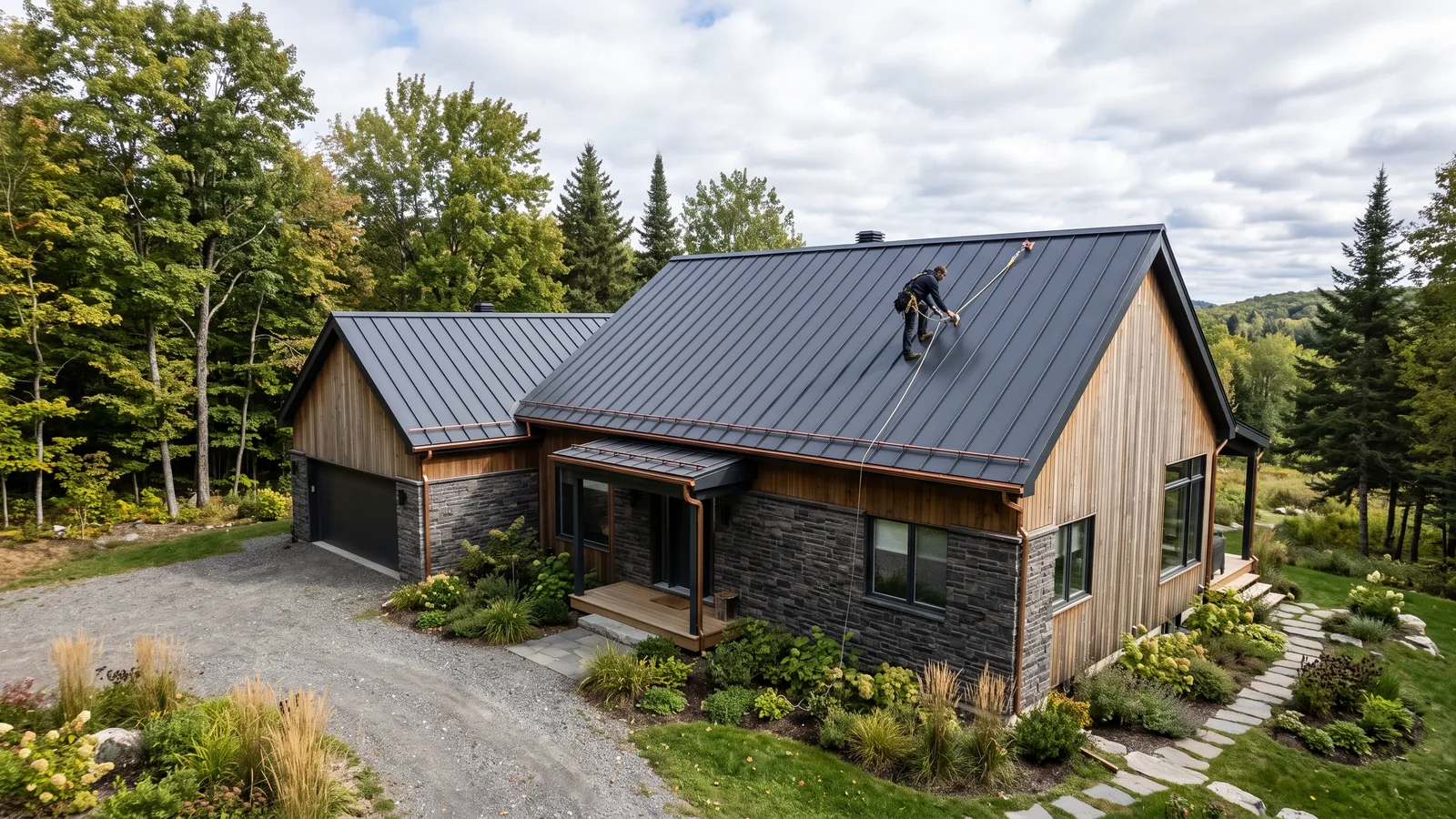 Maison et toiture résidentielle à Amos